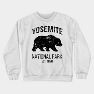 Yosemite National Park Est. 1890 II - Black Bear Crewneck Sweatshirt